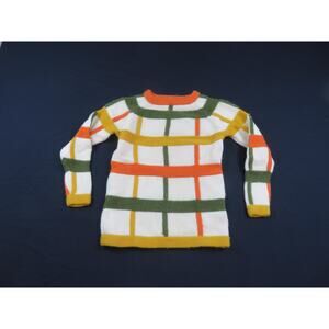 Catalina Knit Sweater, Window Pane Raised Fabric Striped, Sz 36 1960s